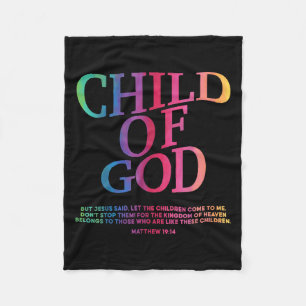 Toddler Boy Child Of God Christian Jesus Son Siste Fleece Blanket