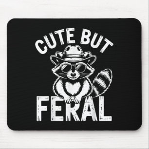 Toddler Boy Cute But Feral Racoon Cowboy Trash-pa Mouse Pad