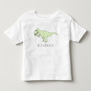 Toddler Boy Doodle T-Rex Dinosaur with Name T-Shirt
