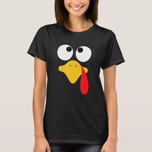 Toddler Boy Girl Turkey Face Costume Happy Thanksg T-Shirt (Front)