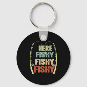 Toddler Boy Here-fishy Funny Fishing Buddy B Fishe Key Ring