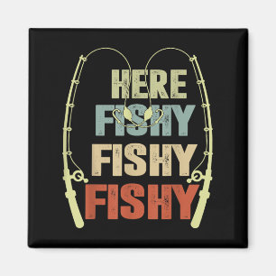 Toddler Boy Here-fishy Funny Fishing Buddy B Fishe Magnet