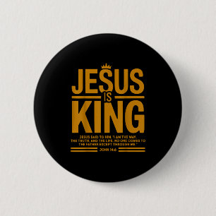Toddler Boy Jesus Is King Camo Christian God Son S 6 Cm Round Badge