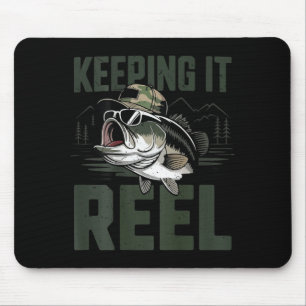 Toddler boys camo bass fishing funny keeping reel mouse pad