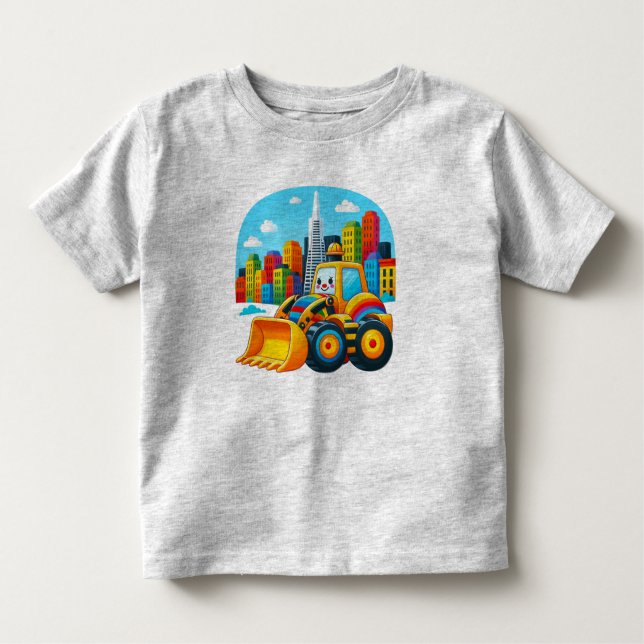 Toddler bulldozer SF T-Shirt (Front)