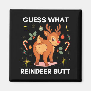Toddler Christmas Ugly Sweater Guess What Reindeer Magnet