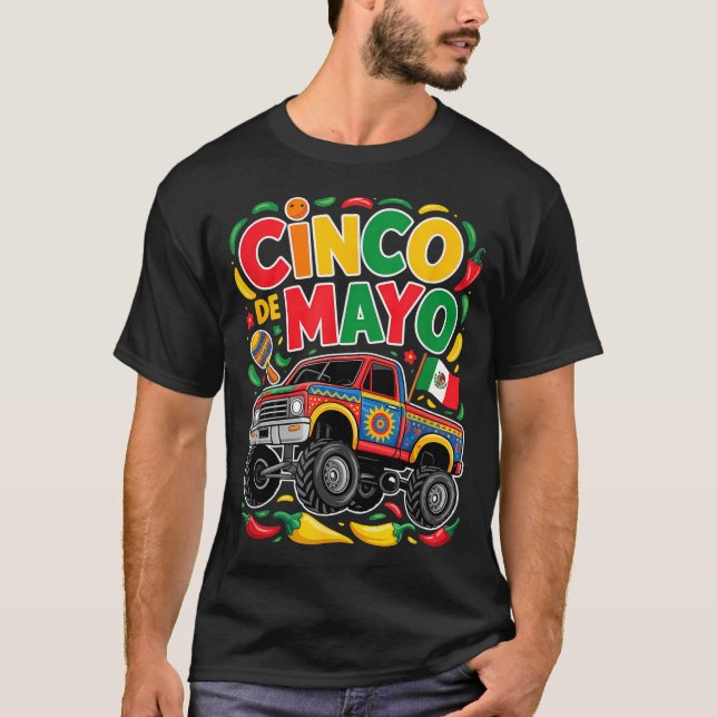 Toddler cinco de mayo monster shirt funny chilli (Front)