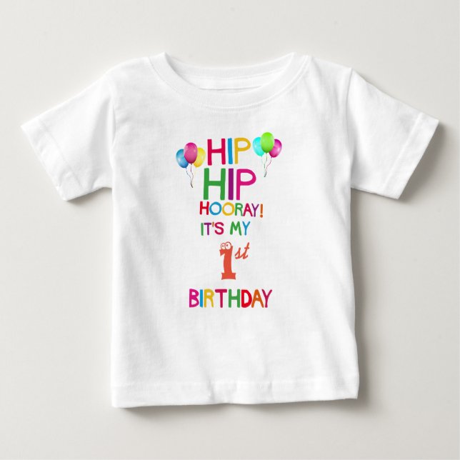 Toddler Custom Happy Birthday Party Baby T-Shirt (Front)