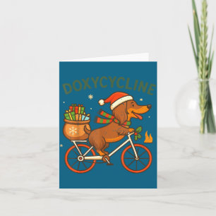 Toddler Doxycycline Long Hair Dachshund Christmas Card