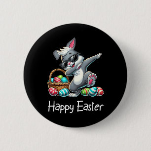 Toddler Easter Shirt Boys Girls Rabbit Dabbing Bun 6 Cm Round Badge