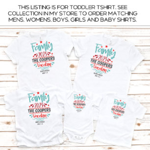 Toddler Family Vacation Beach Summer Custom T-Shirt