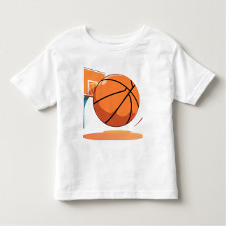 Toddler Fine Jersey T-Shirt - Big Basketball