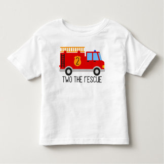 Toddler Fire Truck Birthday: Two The Rescue Toddler T-Shirt