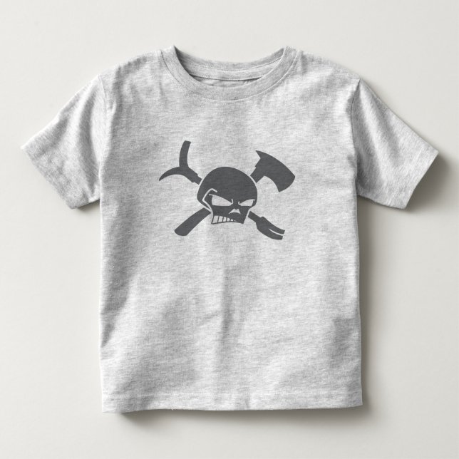 Toddler Firefighter with skull T-Shirt (Front)