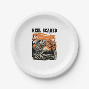 Toddler Fishing Halloween Paper Plate