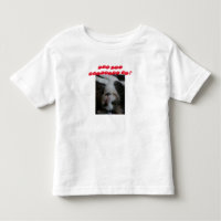 Toddler funny cat shirt (red text)