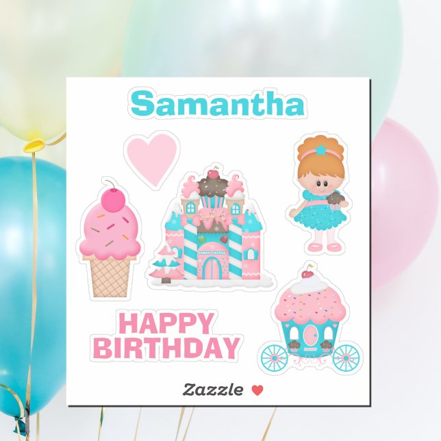 Toddler Girl Birthday Sticker Set (Creator Uploaded)