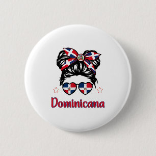 Toddler Girl Dominican Republic-shirt Flag Hispani 6 Cm Round Badge