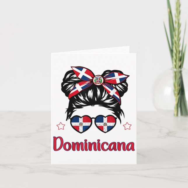 Toddler Girl Dominican Republic-shirt Flag Hispani Card (Front)