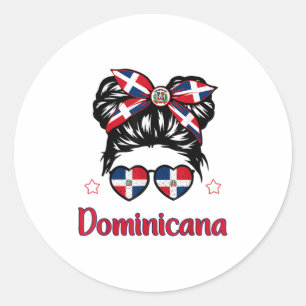 Toddler Girl Dominican Republic-shirt Flag Hispani Classic Round Sticker