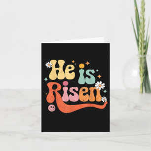 Toddler Girl He Is Risen Christian Easter Groovy G Card