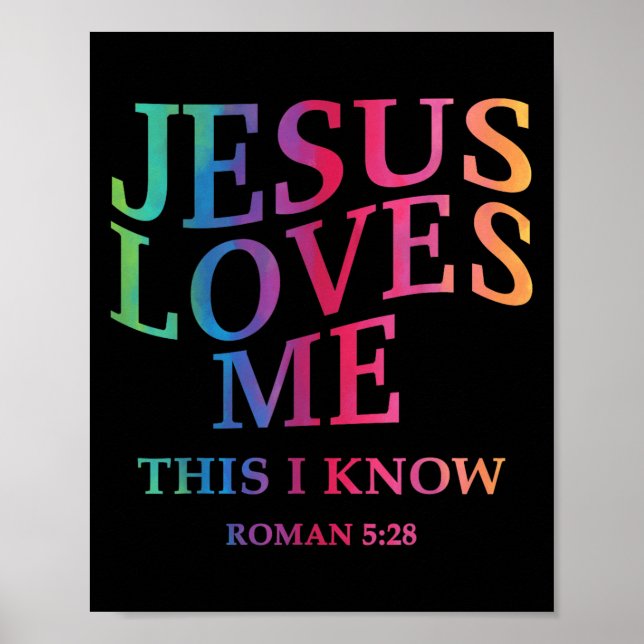 Toddler Girl Jesus Loves Me This I Know Christian  Poster (Front)
