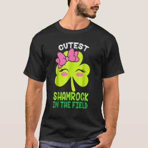 Toddler Girls St Patricks Day Cutest Shamrock In T T-Shirt