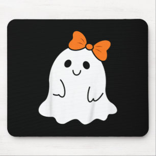 Toddler Halloween Ghost With A Bow Girls Halloween Mouse Pad