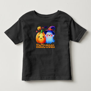 Toddler Halloween Pumpkin Bat Ghost T-Shirt