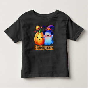 Toddler Halloween Pumpkin Bat Ghost Toddler T-Shirt
