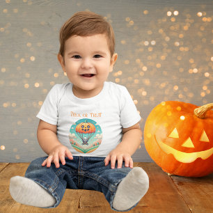 Toddler Halloween Skeleton flies Pumpkin Parachute T-Shirt