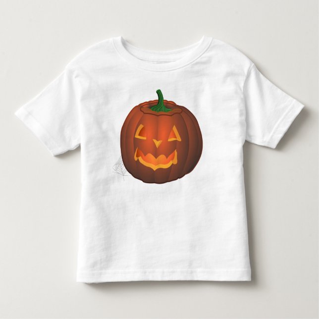 Toddler Halloween T-Shirt Pumpkin Toddler Shirts (Front)