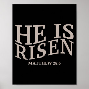 Toddler He Is Risen Christian Easter God Sister Da Poster