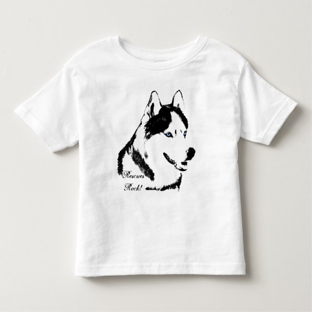 Toddler Husky Shirt Rescue Dog Husky Baby T-shirt (Front)