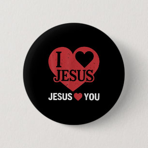 Toddler I Love Jesus Loves You Me Christian God So 6 Cm Round Badge