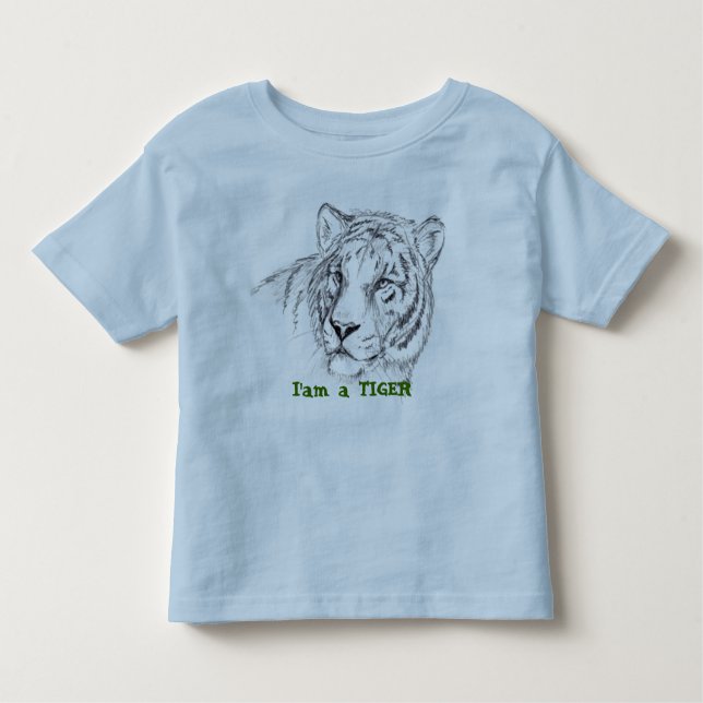 toddler, I'am a TIGER Toddler T-Shirt (Front)
