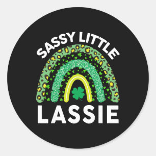 Toddler Irish Girl Sy Little Lie St Patricks Day W Classic Round Sticker