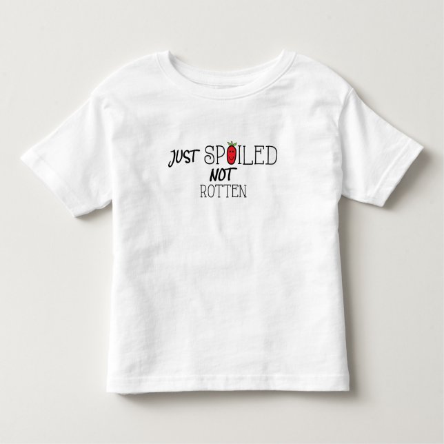 Toddler Jersey T-Shirt  "Spoiled not Rotten"/Red (Front)