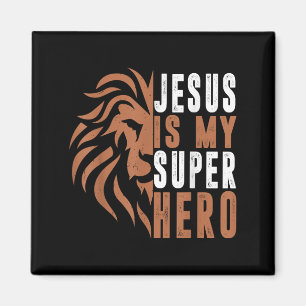 Toddler Jesus Is My Superhero Christian God Son Br Magnet
