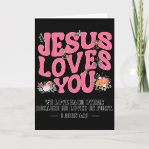 Toddler Jesus Loves You I Nk Christian God Sister  Card