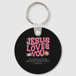 Toddler Jesus Loves You I Nk Christian God Sister  Key Ring