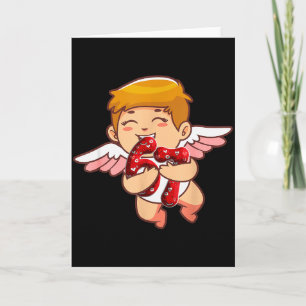 Toddler Kids 6 7 Meme Six Seven Cupid Valentines D Card