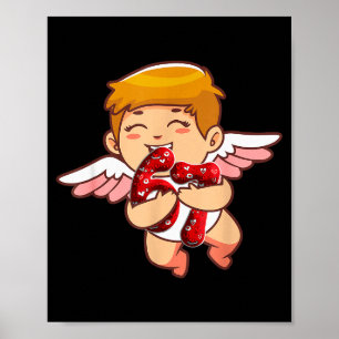 Toddler Kids 6 7 Meme Six Seven Cupid Valentines D Poster