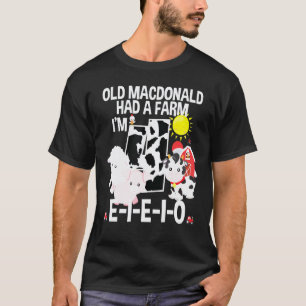 Toddler Kids Old Macdonald 4th Birthday Party Nurs T-Shirt