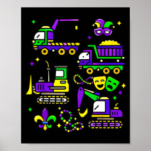 Toddler Kindergarten Toy Excavator Construction Cr Poster