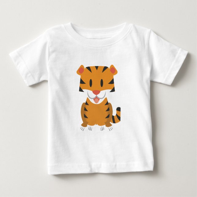 Toddler Long Sleeve T-Shirt with cartoon tiger (Front)