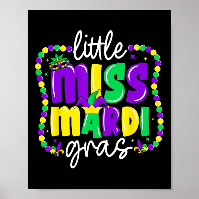 Toddler Mardi Gras Outfit Girls Mardi Gras Kids Li Poster (Front)