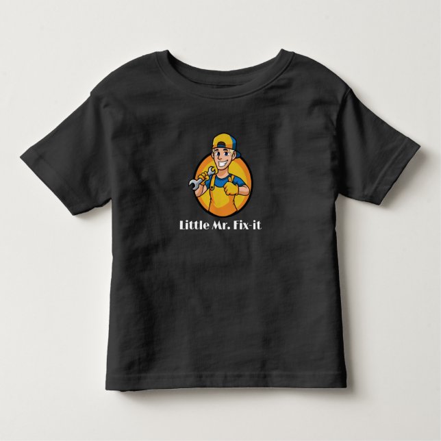 Toddler Mr. Fix-it, blue-eyed blonde, T-Shirt (Front)