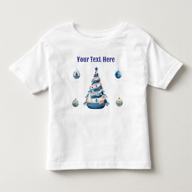 "Toddler Nautical Christmas Jersey – Holiday Sailo Toddler T-Shirt (Front)