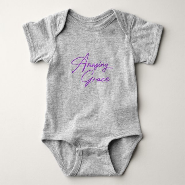 Toddler one-piece 'Amazing Grace' Baby Bodysuit (Front)